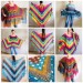  Crochet Shawl Poncho Women Plus Size Festival Pride Vegan Clothing Fringe, Rainbow Hippie Hand Knit Gypsy Shawl Multicolor Large3XL 2XL BLUE  Shawl / Wraps  7