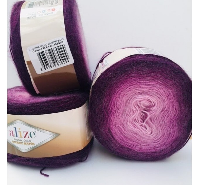  ANGORA GOLD OMBRE Batik Alize Yarn  150g - 825m Gradient Crochet Shawl Wraps soft Yarn mandala Knitting Wool Sweater Scarf, Hat Poncho  Yarn  3
