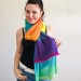  Rainbow Mohair scarf women, Knitted long striped winter scarf men, Lace Gradient shawl wraps mohair, Floral light oversized scarf   Mohair / Alpaca  6