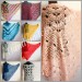  Pink Crochet shawl wraps fringe shawl Gold mohair Bridal Wedding shawl Off large Triangle wool shawl wraps Gifts for wife Hippie festival  Shawl / Wraps  2