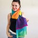  Rainbow scarf women, Knitted long winter scarf men, Mohair Lace Gradient shawl wraps mohair, Floral light oversized scarf   Mohair / Alpaca  7