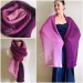  Violet Mohair scarf women, Knitted long striped winter scarf men, Lace Gradient shawl wraps mohair, Floral light oversized scarf rainbow   Mohair / Alpaca  
