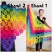  Crochet shawl wraps, Rainbow triangle granny shawl, Handknit multicolor festival pashmina, Lace wool evening shawl fringe mohair  Shawl / Wraps  10
