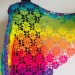  Crochet shawl wraps, Rainbow triangle granny shawl, Handknit multicolor festival pashmina, Lace wool evening shawl fringe mohair  Shawl / Wraps  7