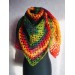  Crochet shawl triangle knit scarf women Burnt Orange Granny square mohair scarf Chunky birthday gift daughter Gift-For-Her Rainbow   Mohair / Alpaca  3