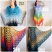  Crochet Poncho Women Plus Size beach swimsuit cover up big Vintage Shawl White Cotton Knit Boho Cape Hippie Gift-for-Her Bohemian Rainbow  Poncho  7