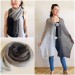  Black Knitted long striped winter scarf Men, scarf women, Mohair Lace Gradient shawl wraps mohair, Floral light oversized scarf Gray   Mohair / Alpaca  