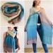  Gray Knitted long striped winter scarf women, scarf Men, Mohair Lace Gradient shawl wraps mohair, Floral light oversized scarf Blue, Beige   Mohair / Alpaca  3