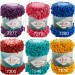 Alize PUFFY FINE OMBRE Batik Yarn, Crochet Yarn Gradient Baby Rainbow Blanket Yarn Mix Color Velvet Super Chunky Yarn No hook No needle  Yarn  5