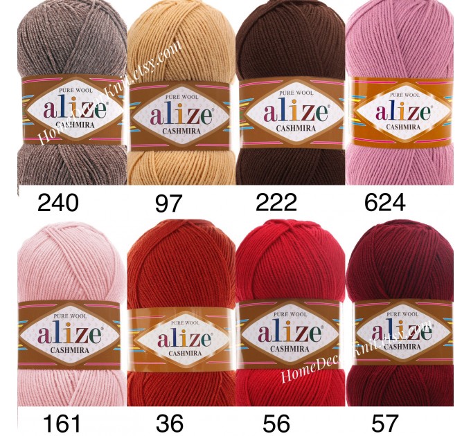  ALIZE CASHMIRA Yarn 100 Wool Knitting Yarn Wool Shawl Crochet Yarn Knitting Cardigan Sweater Poncho Scarf Hat  Yarn  3