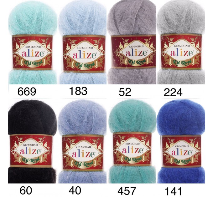  ALIZE KID ROYAL 50 Yarn Mohair Wool Yarn Knitting Sweater Cardigan Hat Poncho  Scarf Blend Wool Yarn Crochet Shawl Wraps Soft Yarn  Yarn  3