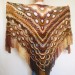  Crochet Shawl Fringe Wraps OOAK Boho Lace Triangle Warm Rainbow Shawl Mom Scarf Women Floral Hand Knit pin brooch, Large Big Outlander Green  Shawl / Wraps  8