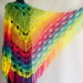  Crochet Shawl Wraps Fringe Mohair Gift brooch Triangular Rainbow Scarf Festival Colorful Knit Wool Multicolor Shawl Lace Warm Boho Evening  Shawl / Wraps  