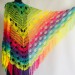  Crochet Shawl Wraps Fringe Mohair Gift brooch Triangular Rainbow Scarf Festival Colorful Knit Wool Multicolor Shawl Lace Warm Boho Evening  Shawl / Wraps  1