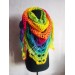 Crochet Shawl Wraps Fringe Mohair Gift brooch Triangular Rainbow Scarf Festival Colorful Knit Wool Multicolor Shawl Lace Warm Boho Evening