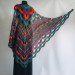  Crochet Shawl Wrap Multicolor Triangle Scarf Boho Colorful Rainbow Shawl Fringe Big Lace Hand Knitted Shawl Evening Shawl Red Blue Green  Shawl / Wraps  10