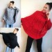  Hand knit poncho Women Crochet poncho XL sweater Knit Gray XXL poncho Black wool poncho Knit cable poncho Ivory knit poncho X Beige wrap Red  Poncho  7