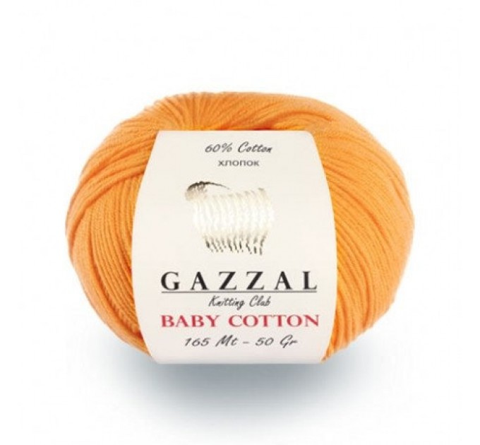  GAZZAL BABY COTTON Yarn Organic Cotton Yarn Vegan Hypoallergenic Yarn Amigurumi Baby Yarn Booties Crochet Sweater Poncho Pullover  Yarn  1