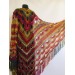  Crochet shawl wraps, Brown Outlander shawl pin brooch, Festival Boho hippie hand knit shawl vegan, Crochet triangle scarf gypsy Evening  Shawl / Wraps  