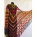  Crochet shawl wraps, Brown Outlander shawl pin brooch, Festival Boho hippie hand knit shawl vegan, Crochet triangle scarf gypsy Evening  Shawl / Wraps  1