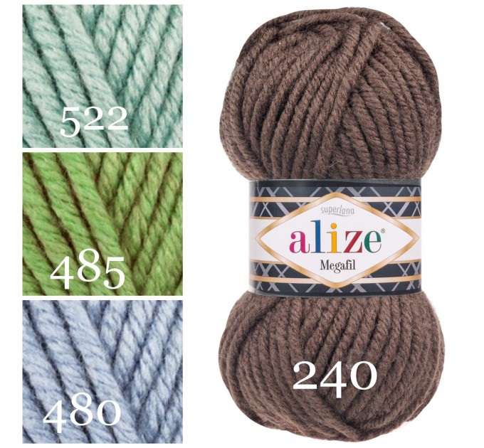  ALIZE SUPERLANA MEGAFIL Yarn Wool Yarn Super Bulky Yarn Acrylic Wool Super Chunky Yarn Crochet Yarn Knitting Yarn Crochet Sweater Poncho  Yarn  