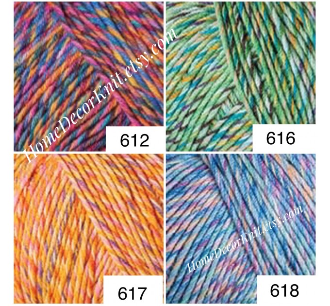  Cotton Yarn, YarnArt JEANS TROPICAL, Gradient Yarn, Knitting Yarn, Crochet, Multicolor Yarn, soft yarn, Baby Yarns Jeans Yarn Hypoallergenic  Yarn  5