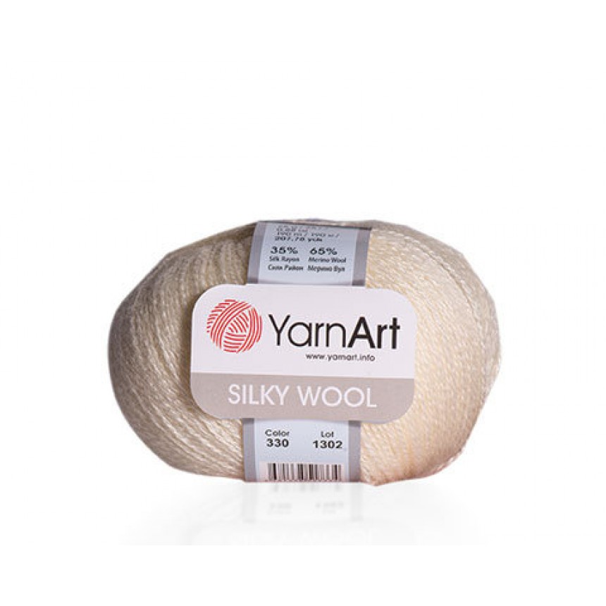Yarn Ecru Lot of 6 Skeins Ice Yarns SILK MERINO 35% Silk 65% Merino Wool 