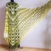  Olive Crochet Shawl Poncho Women Fringe Green Mohair Big Size Triangle Shawl Gradient Blue Alpaca Long Hand knit Bohemian Hand Knit Shawl  Shawl / Wraps  