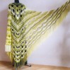 Olive Crochet Shawl Poncho Women Fringe Green Mohair Big Size Triangle Shawl Gradient Blue Alpaca Long Hand knit Bohemian Hand Knit Shawl