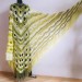  Olive Crochet Shawl Poncho Women Fringe Green Mohair Big Size Triangle Shawl Gradient Blue Alpaca Long Hand knit Bohemian Hand Knit Shawl  Shawl / Wraps  1