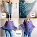 Olive Crochet Shawl Poncho Women Fringe Green Mohair Big Size Triangle Shawl Gradient Blue Alpaca Long Hand knit Bohemian Hand Knit Shawl