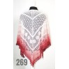 White Crochet Lace Shawl Wraps Shawl Boho Triangle Pink Scarf for Women Cotton Rainbow Floral Hand Knit Shawl Large Summer