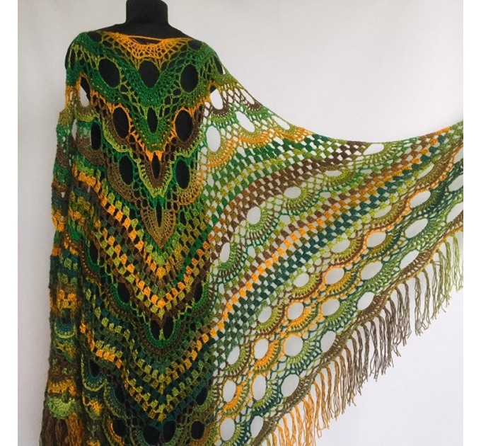  Outlander crochet Shawl Green  Shawl / Wraps  4