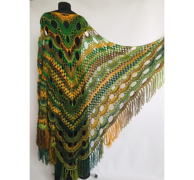  Outlander crochet Shawl Green  Shawl / Wraps  5