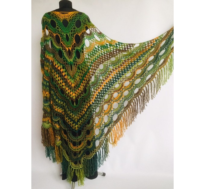  Outlander crochet Shawl Green  Shawl / Wraps  6