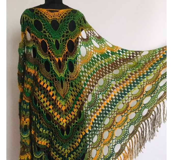  Outlander crochet Shawl Green  Shawl / Wraps  7