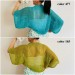  Turquoise Bolero Shrug  Jacket Short Sleeve Summer Women's Cotton Open Front Cardigan  Bolero / Shrug  1