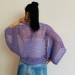  Lilac Summer Bolero Jacket Cotton Lightweight Cardigan Open Front Women's Shrug Short Sleeve  Bolero / Shrug  