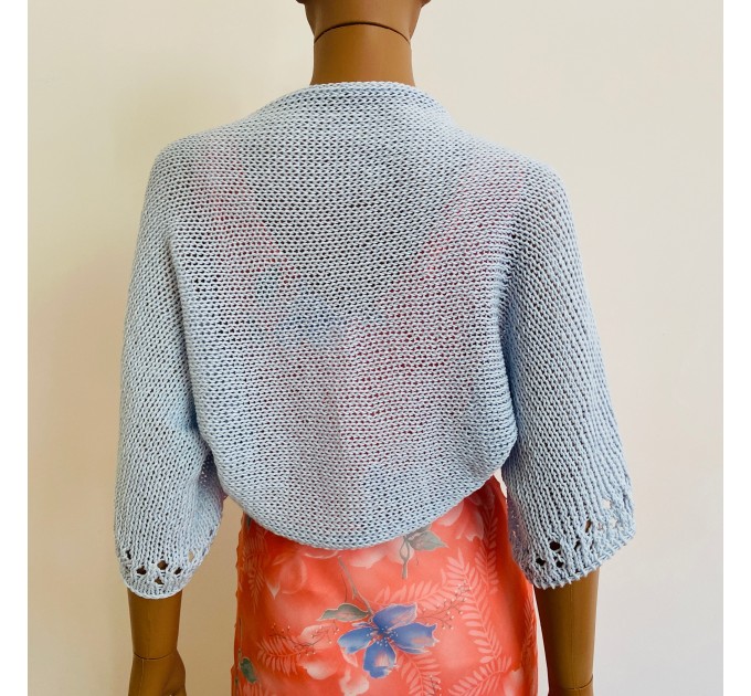  White womens open shrug knit lace open cardigan kimono sweater summer boho bolero  Bolero / Shrug  9