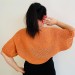  Light Blue Summer Knit Cardigan Bolero Shrug - Women's Short Sleeve Shrug Open Front Cotton Cardigan Bolero Jacket  Bolero / Shrug  4