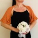  Orange Open Front Summer Cotton Bolero Shrug - Women's Short Sleeve Shrug Crop Cardigan Bolero Jacket  Bolero / Shrug  8