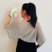  Light Gray Bolero Shrug Summer - Women's Short Sleeve Open Front Cotton Cardigan Bolero Jacket  Bolero / Shrug  4