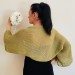  Olive Summer Bolero Long Sleeve Women's Open Front Shrug Cotton Crochet Cardigan  Bolero / Shrug  3