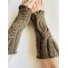  Milky Brown Outlander Claire Mittens, Outlander Gifts, Brown Claire's Mittens, Women Arm Warmers, Alpaca Wool Hand Knit Gloves, Claire's Fingerless Gauntlets, Winter Long Gloves  Mittens / Gauntlets  