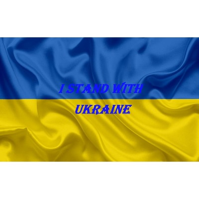 I Stand with Ukraine PDF card - Ukrainian flag printable wall art jpg - Pray for Ukraine - Slava Ukraini - Digital file for Ukrainian seller