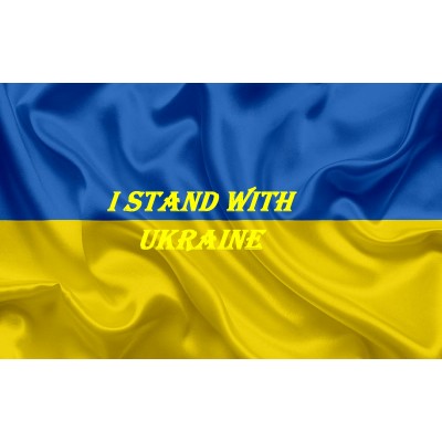 I Stand with Ukraine PDF card - Ukrainian flag printable wall art jpg - Pray for Ukraine - Slava Ukraini - Digital file for Ukrainian seller