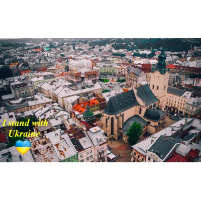 I Stand with Ukraine PDF card - Ukrainian flag Lviv printable wall art jpg - Pray for Ukraine - Slava Ukraini - Digital file for Ukrainian seller