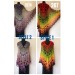  Crochet Poncho Women Boho Shawl Big Size Vintage Rainbow Cotton Boho Fringed Cape Hippie Gift for Her Bohemian Vibrant Colors Boat Neck  Poncho  1