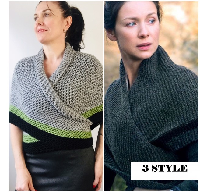  Claire outlander shawl knit shoulder wrap Triangle outlander shawl green alpaca wool shawl sontag celtic shawl Carolina Shawl anniversary gift for here mom wife outlander costume  Shawl Alpaca  11