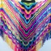  Green Crochet Shawl Wrap Boho Colorful Shawl Rainbow Shawl With Fringe Bohemian Multicolor Shawl Big Crochet Lace Triangle Knitted Shawl  Acrylic / Vegan  5